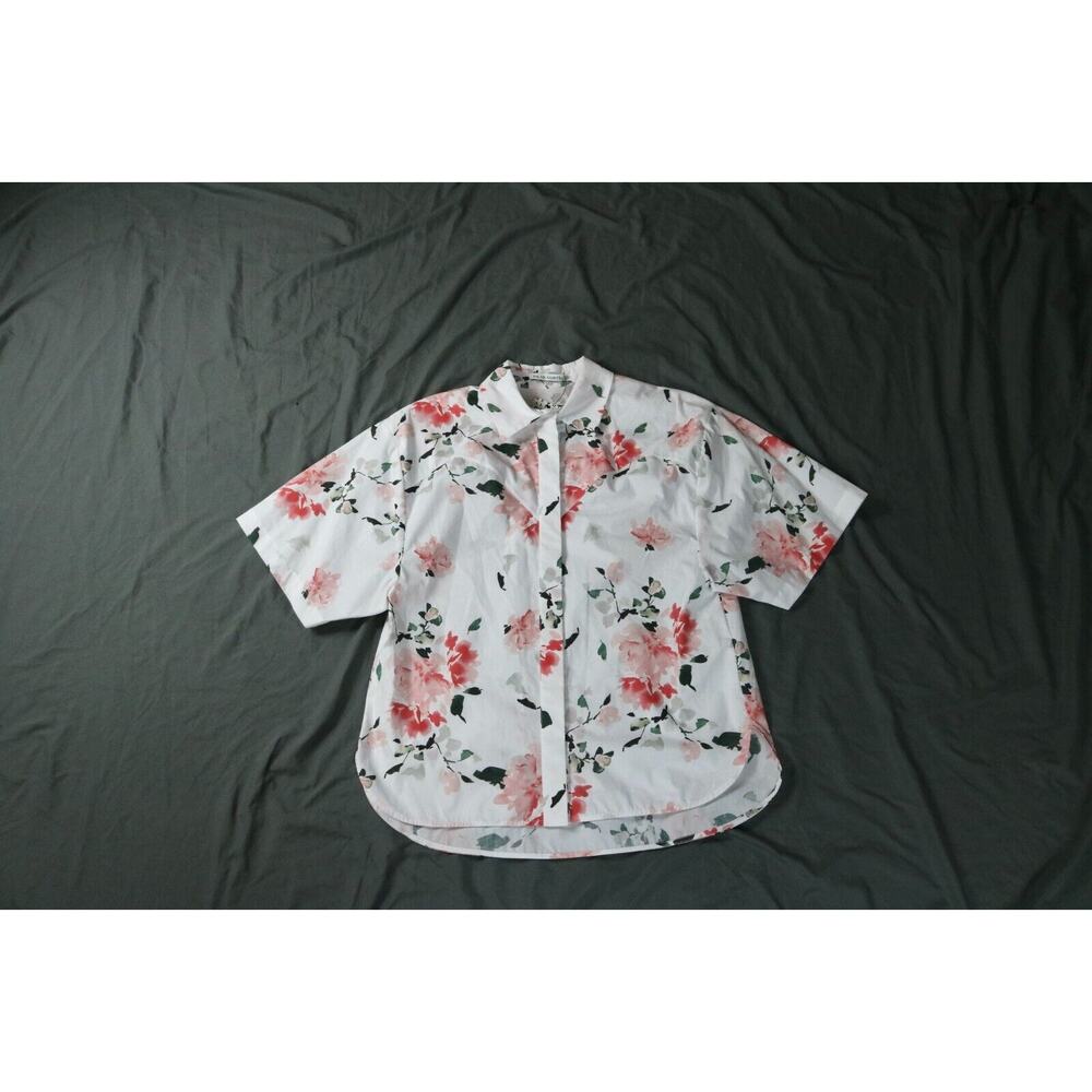 New Palma Martin Shirt Womens L Tommi Shirt Floral Print Short Sleeve Cotton